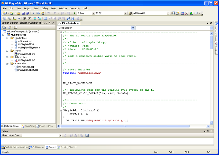 Project in Visual C++ 2005
