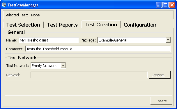 Creating a New Test Case