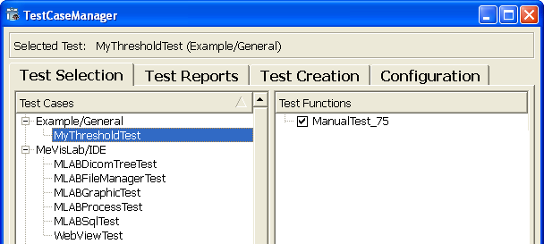 Test Functions in the TestCaseManager