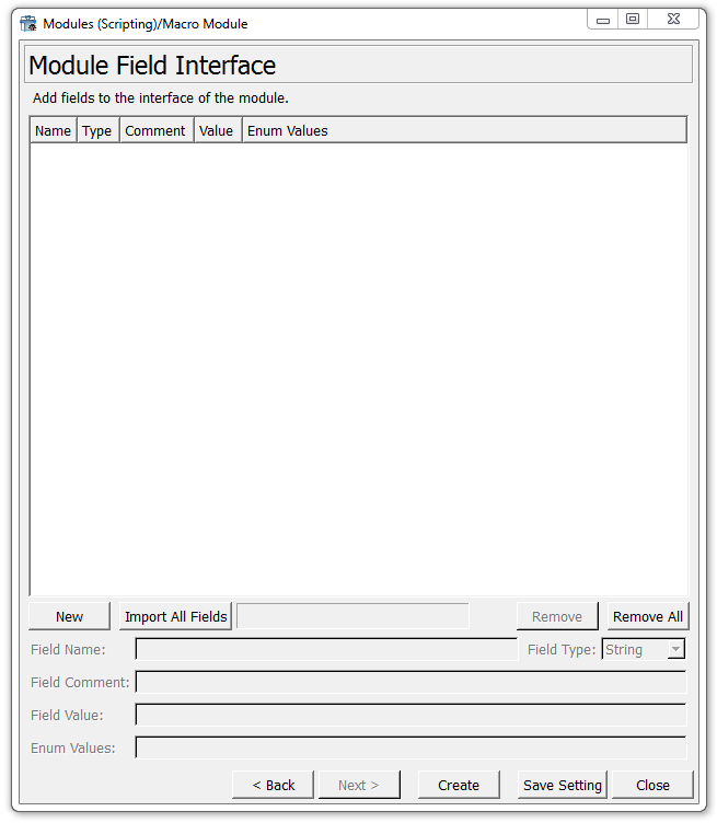 Module Field Interfaces