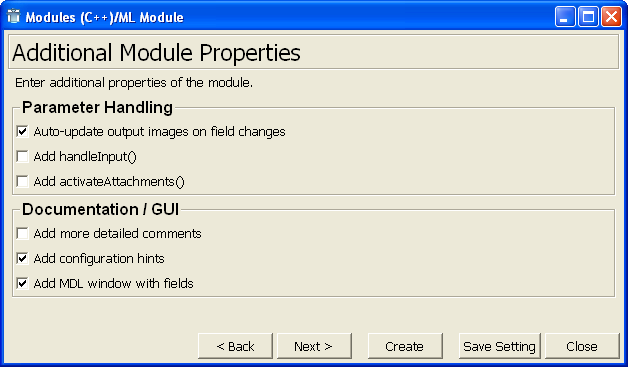 Additional ML Module Properties