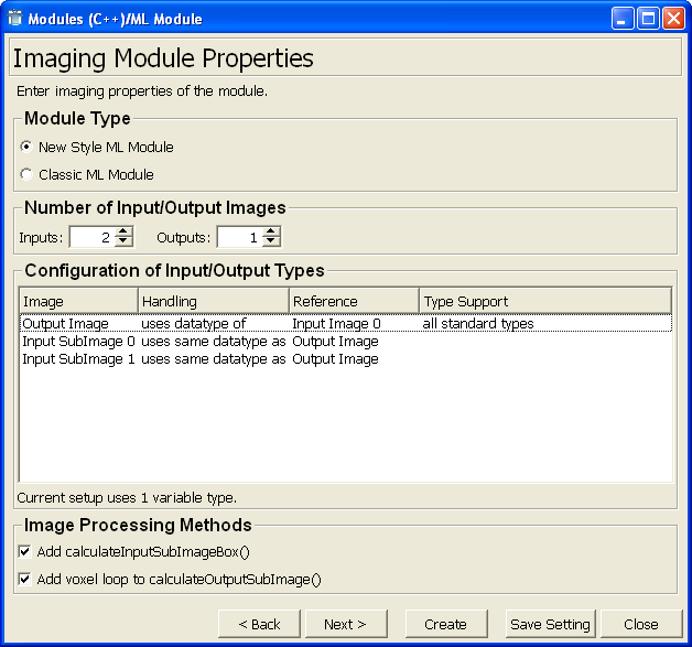 Imaging Module Properties (New Style)