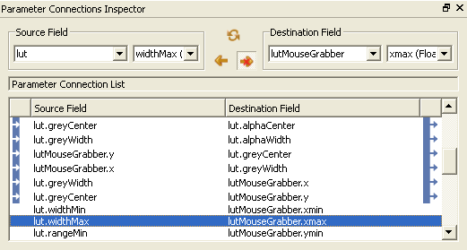 Parameter Connections Inspector View
