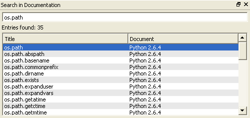 Search in Documentation — Python Example