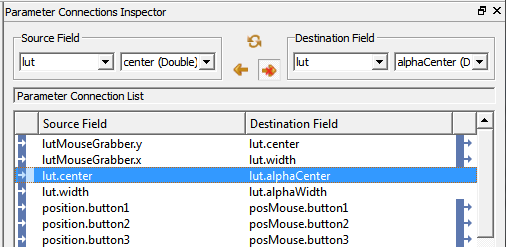 Parameter Connections Inspector View